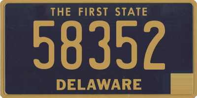 DE license plate 58352