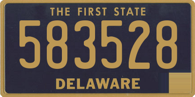 DE license plate 583528