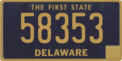 DE license plate 58353
