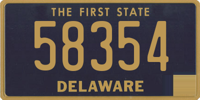DE license plate 58354