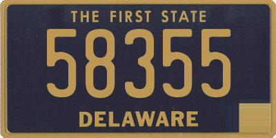 DE license plate 58355
