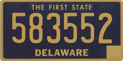 DE license plate 583552