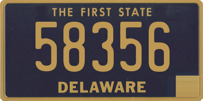 DE license plate 58356