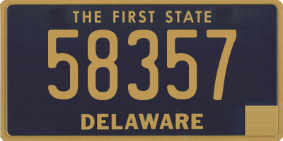 DE license plate 58357
