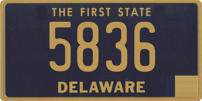 DE license plate 5836