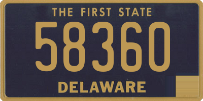 DE license plate 58360