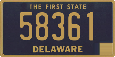 DE license plate 58361