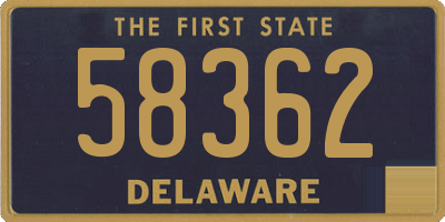 DE license plate 58362