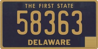 DE license plate 58363
