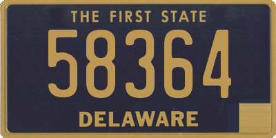DE license plate 58364