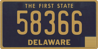DE license plate 58366