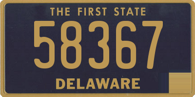 DE license plate 58367