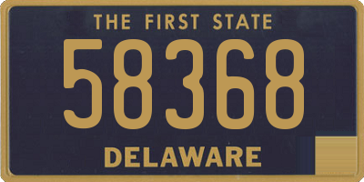DE license plate 58368