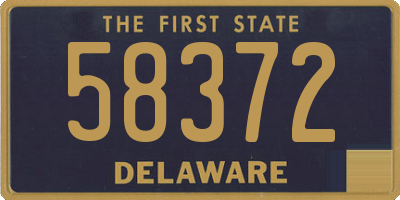 DE license plate 58372
