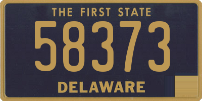 DE license plate 58373
