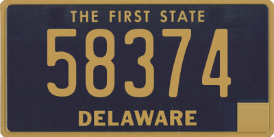 DE license plate 58374