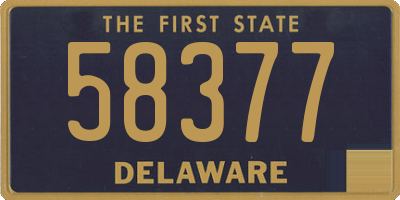 DE license plate 58377