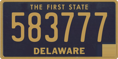 DE license plate 583777