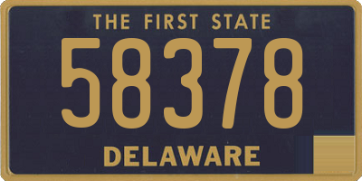 DE license plate 58378