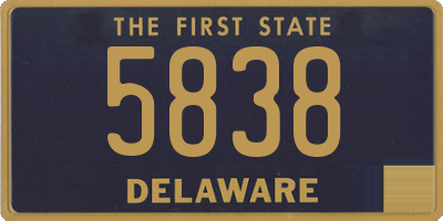 DE license plate 5838