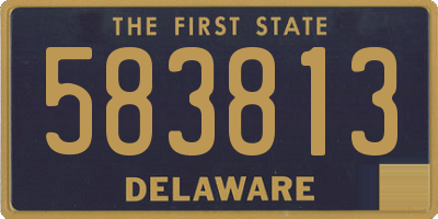 DE license plate 583813