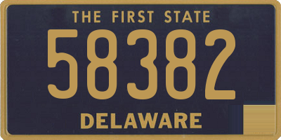 DE license plate 58382