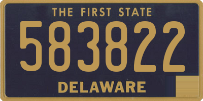 DE license plate 583822