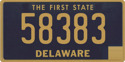 DE license plate 58383