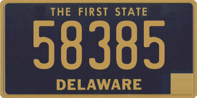 DE license plate 58385