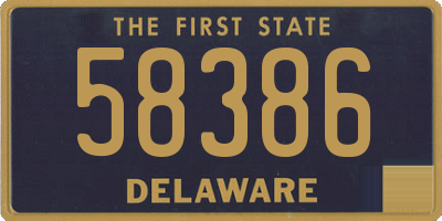DE license plate 58386