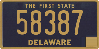 DE license plate 58387