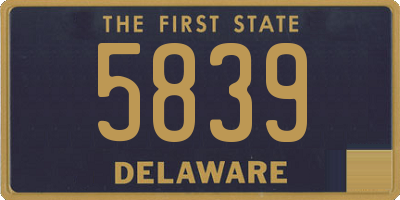 DE license plate 5839