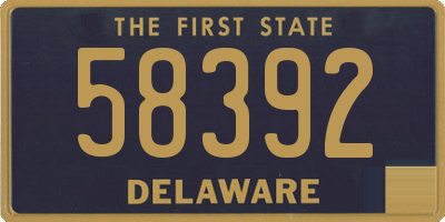 DE license plate 58392