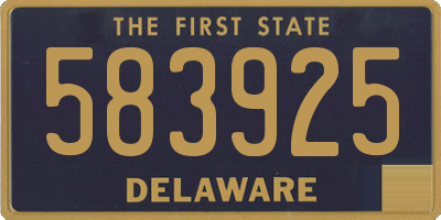DE license plate 583925
