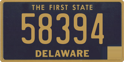DE license plate 58394