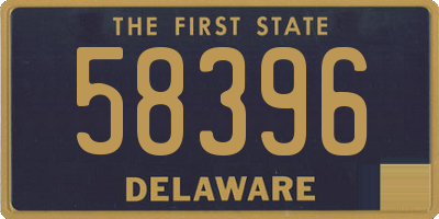 DE license plate 58396