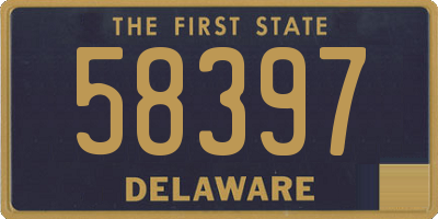 DE license plate 58397