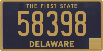 DE license plate 58398