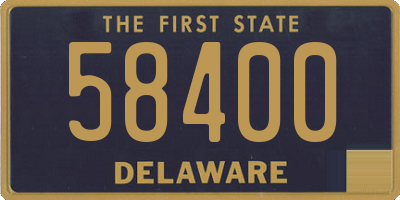 DE license plate 58400