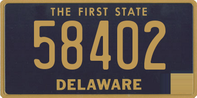 DE license plate 58402