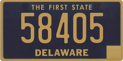 DE license plate 58405