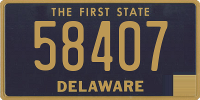 DE license plate 58407