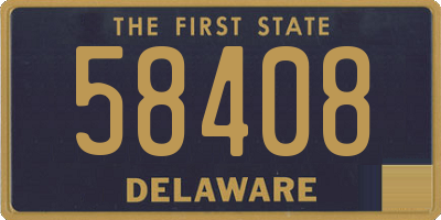 DE license plate 58408