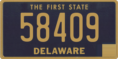 DE license plate 58409