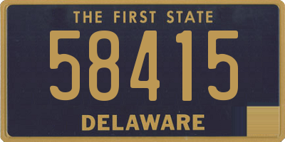DE license plate 58415