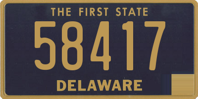 DE license plate 58417