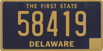 DE license plate 58419