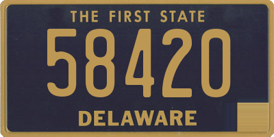 DE license plate 58420