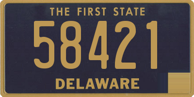 DE license plate 58421