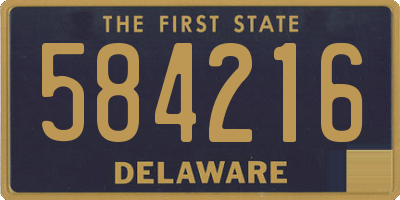 DE license plate 584216